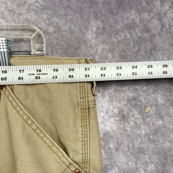 LEE Carpenter Loose Fit Straight Denim Jean Pants Mens 42x34 Tan Workwear NWT - Picture 8 of 10